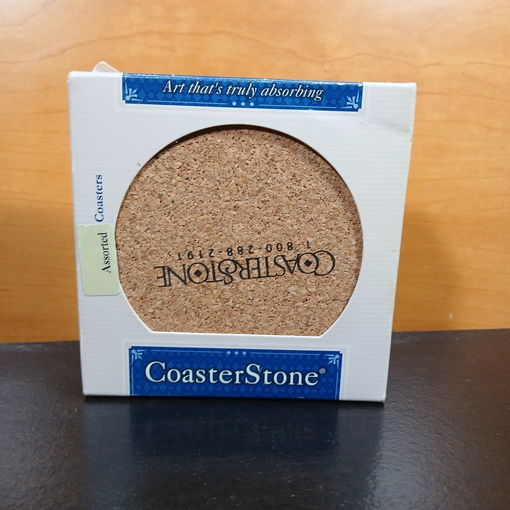 Set Of 4 Absorbent Stone Coasters - Texas Hold 'Em Poker By Coaster Stone - Picture 2 of 12